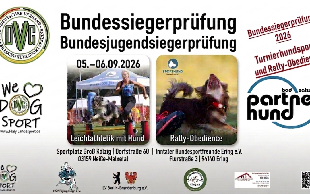 Bundessiegerprüfung 2026 im THS und Rally Obedience